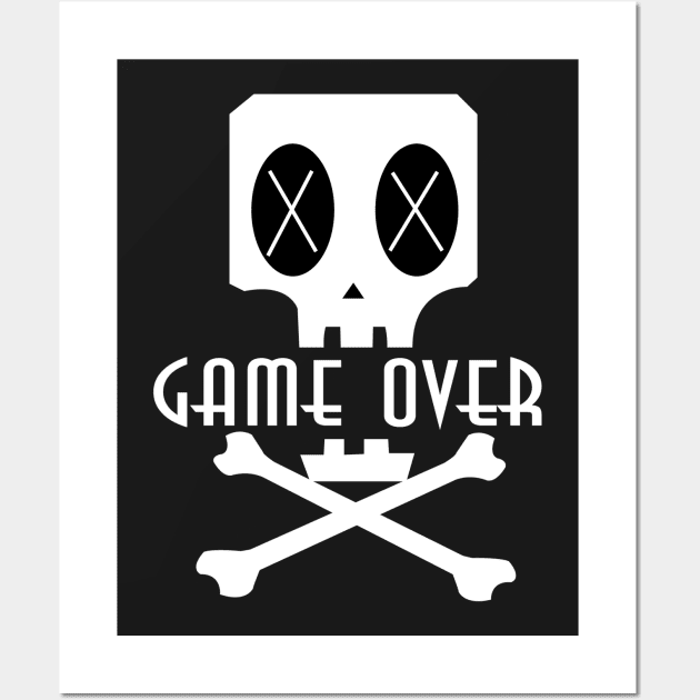 Game over Skull Wall Art by kaizokuGhost